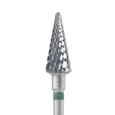 Conical cutter with coarse cross-cut