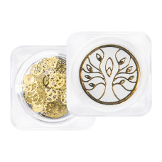 Golden Gear Nail Decorations №76 