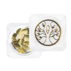 Flat Gold Plated Egg Decoration №80 for Nails