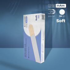PapmAm Disposable White Files (Soft Foam Layer) on Wooden Base EXPERT 20 150 Grit (25 pcs)